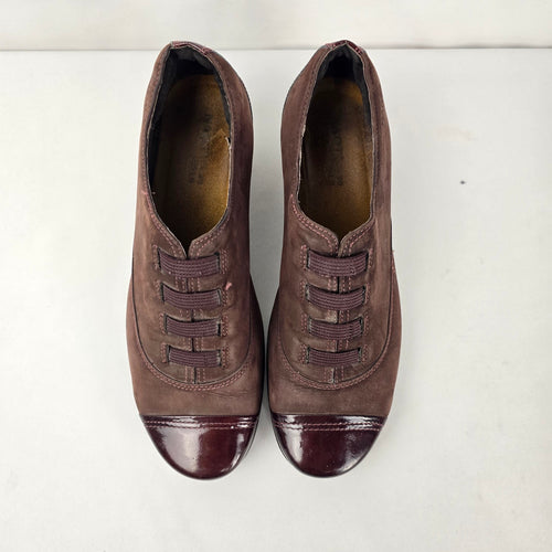 NAOT Women’s Brown Leather Lace-Up Heeled Shoes Size 8