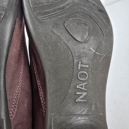 NAOT Women’s Brown Leather Lace-Up Heeled Shoes Size 8