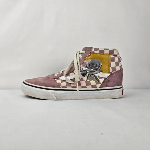 Vans Sk8-Hi Desert Rose Checkerboard High-Top Sneakers Size 8.5