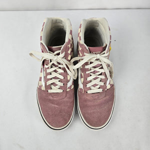 Vans Sk8-Hi Desert Rose Checkerboard High-Top Sneakers Size 8.5