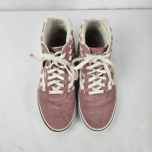 Vans Sk8-Hi Desert Rose Checkerboard High-Top Sneakers Size 8.5