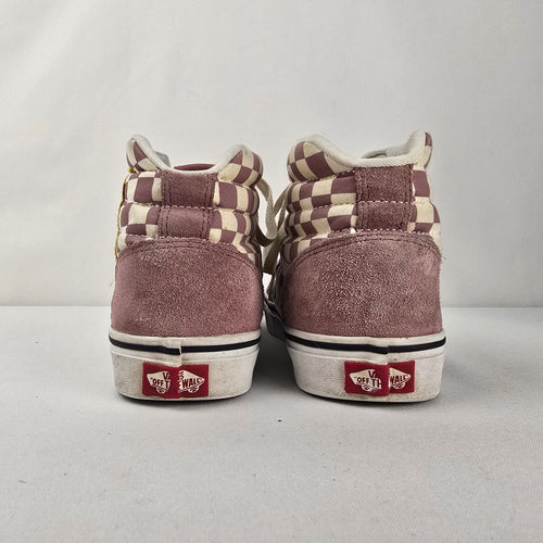 Vans Sk8-Hi Desert Rose Checkerboard High-Top Sneakers Size 8.5
