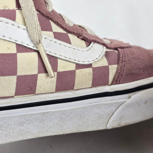 Vans Sk8-Hi Desert Rose Checkerboard High-Top Sneakers Size 8.5
