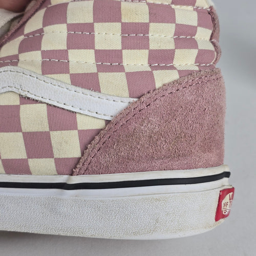 Vans Sk8-Hi Desert Rose Checkerboard High-Top Sneakers Size 8.5