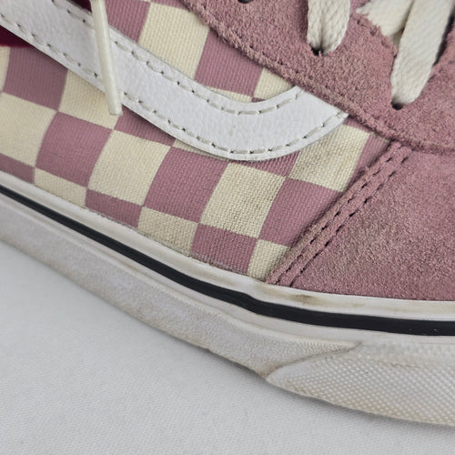 Vans Sk8-Hi Desert Rose Checkerboard High-Top Sneakers Size 8.5