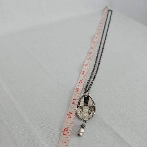 Vintage Silver Egyptian Pharaoh Pendant Necklace