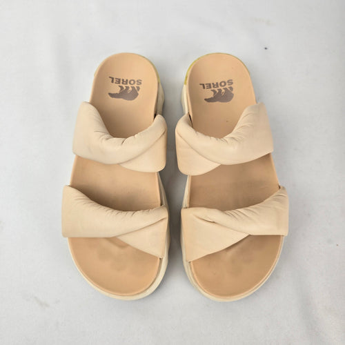 Sorel Vibe Cream Twist Slide Sandals size 8.5