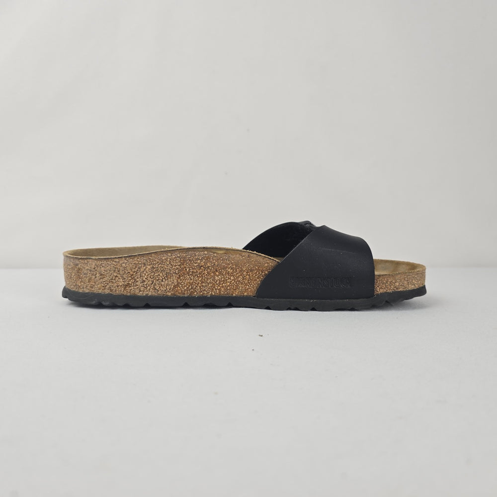 Birkenstock Madrid Black Birko Flor Sandals Size 7.5