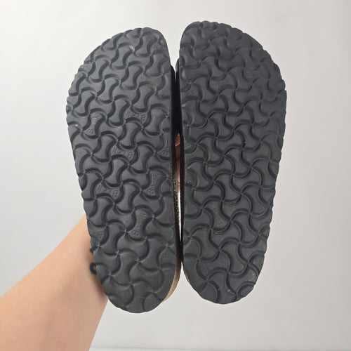 Birkenstock Madrid Black Birko Flor Sandals Size 7.5