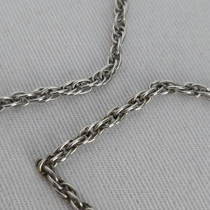 Vintage Celebrity Brushed Pewter Geometric Pendant Necklace