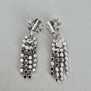 Vintage Sherman Rhinestone Chandelier Clip On Earrings