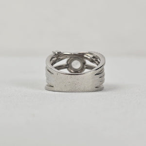 S925 Sterling Silver Multi Band Crystal Statement Ring size 8