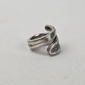Vintage Community Plate Repurposed Wrap Ring Size 7