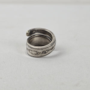 Vintage Community Plate Repurposed Wrap Ring Size 7
