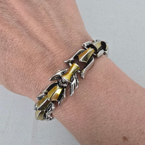 Two-Tone Dragon Scale Link Bracelet