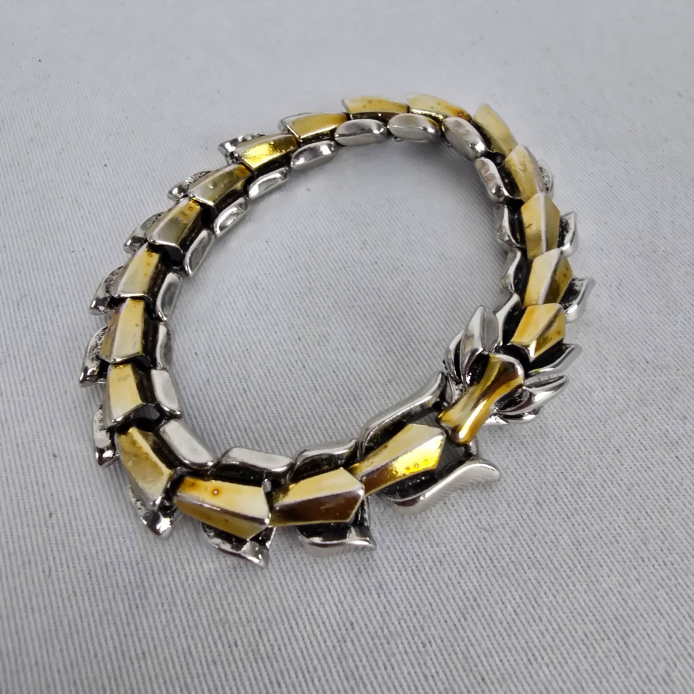 Two-Tone Dragon Scale Link Bracelet