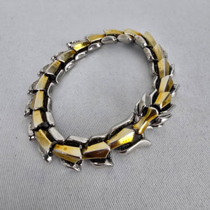 Two-Tone Dragon Scale Link Bracelet