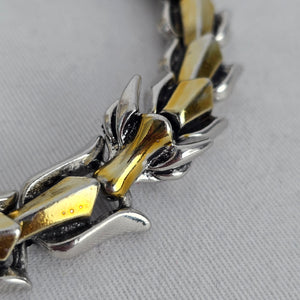 Two-Tone Dragon Scale Link Bracelet