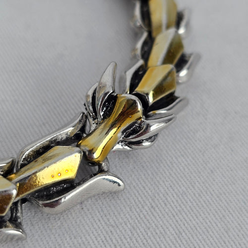 Two-Tone Dragon Scale Link Bracelet