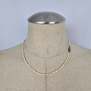 Vintage Freshwater Pearl Necklace with Sterling Silver Clasp