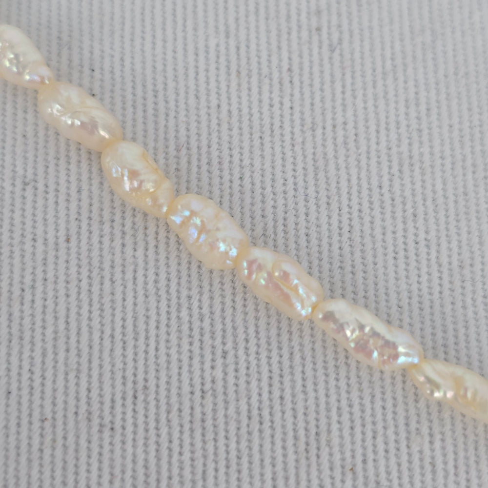 Vintage Freshwater Pearl Necklace with Sterling Silver Clasp