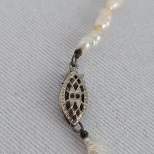 Vintage Freshwater Pearl Necklace with Sterling Silver Clasp