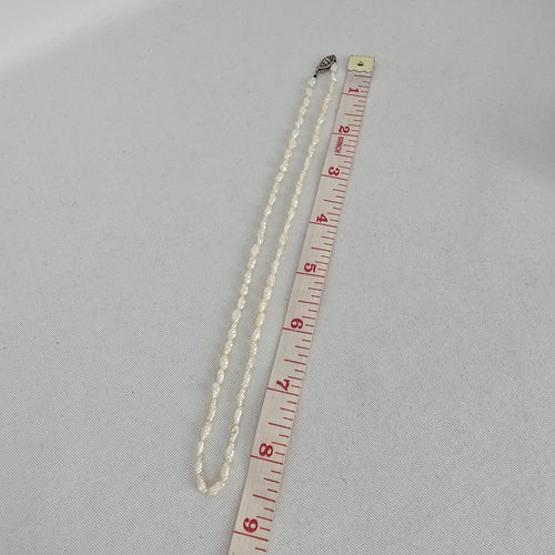 Vintage Freshwater Pearl Necklace with Sterling Silver Clasp