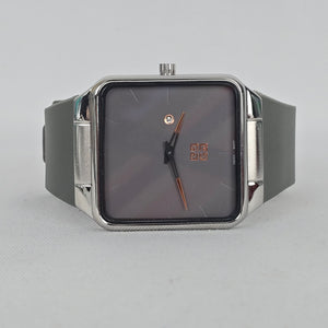 Givenchy Swiss Made Watch Square Grey Dial, 4G Monogram Rubber Strap