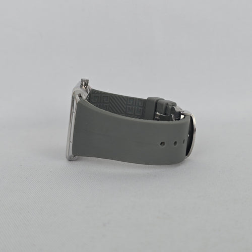 Givenchy Swiss Made Watch Square Grey Dial, 4G Monogram Rubber Strap
