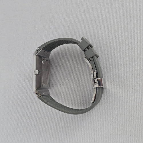Givenchy Swiss Made Watch Square Grey Dial, 4G Monogram Rubber Strap
