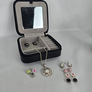Kameleon Sterling Silver Interchangeable Pendant Necklace & Earrings Jewelry Set