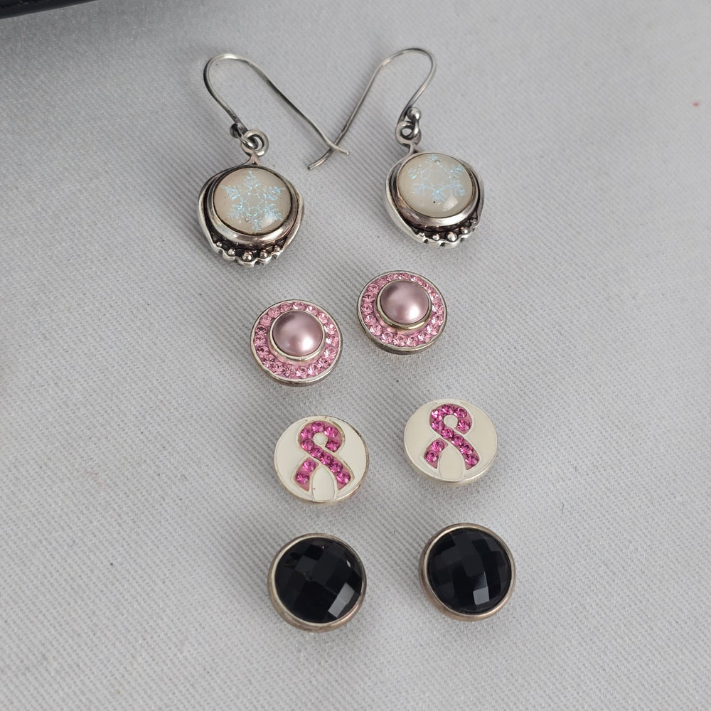 Kameleon Sterling Silver Interchangeable Pendant Necklace & Earrings Jewelry Set