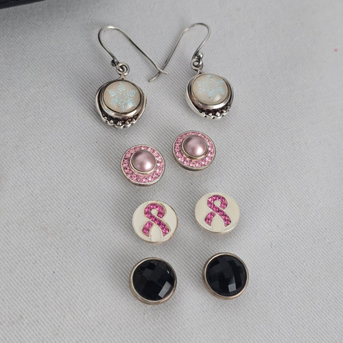 Kameleon Sterling Silver Interchangeable Pendant Necklace & Earrings Jewelry Set