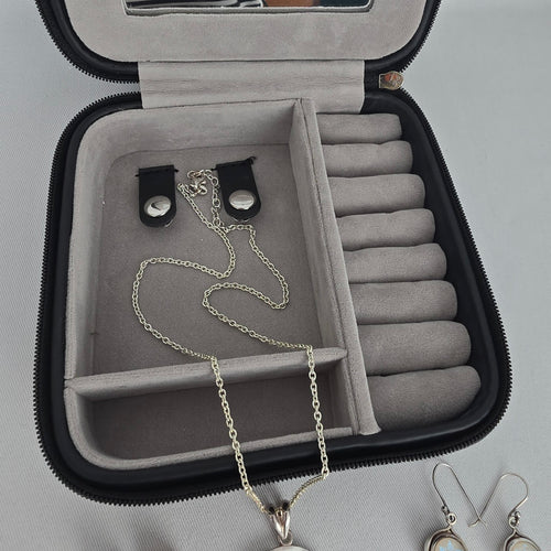 Kameleon Sterling Silver Interchangeable Pendant Necklace & Earrings Jewelry Set