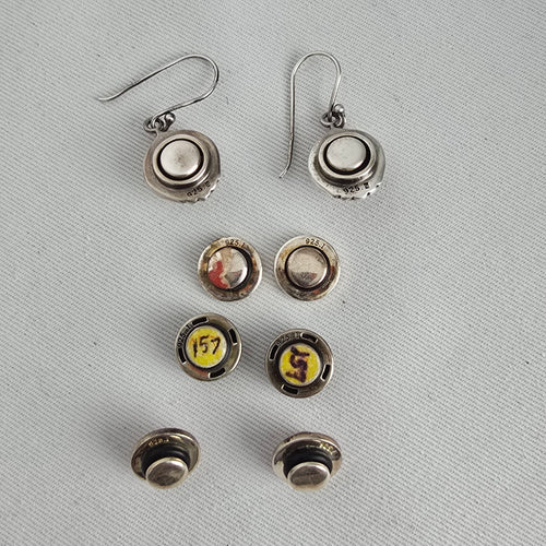 Kameleon Sterling Silver Interchangeable Pendant Necklace & Earrings Jewelry Set