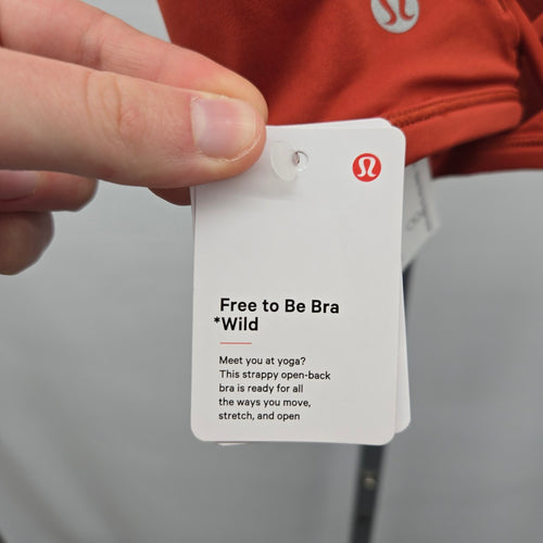 Lululemon Free to Be Bra *Wild Strappy Sports Bra Red/Orange – Size 8