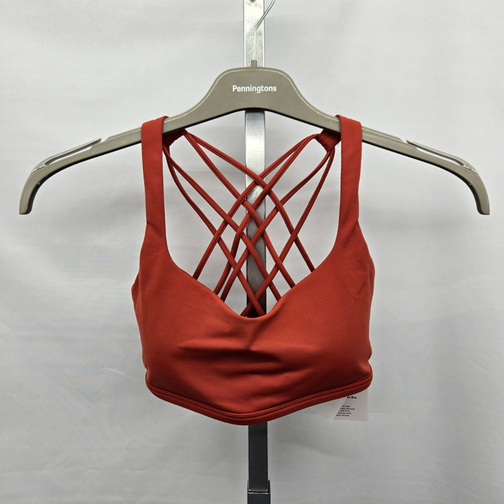 Lululemon Free to Be Bra *Wild Strappy Sports Bra Red/Orange – Size 8