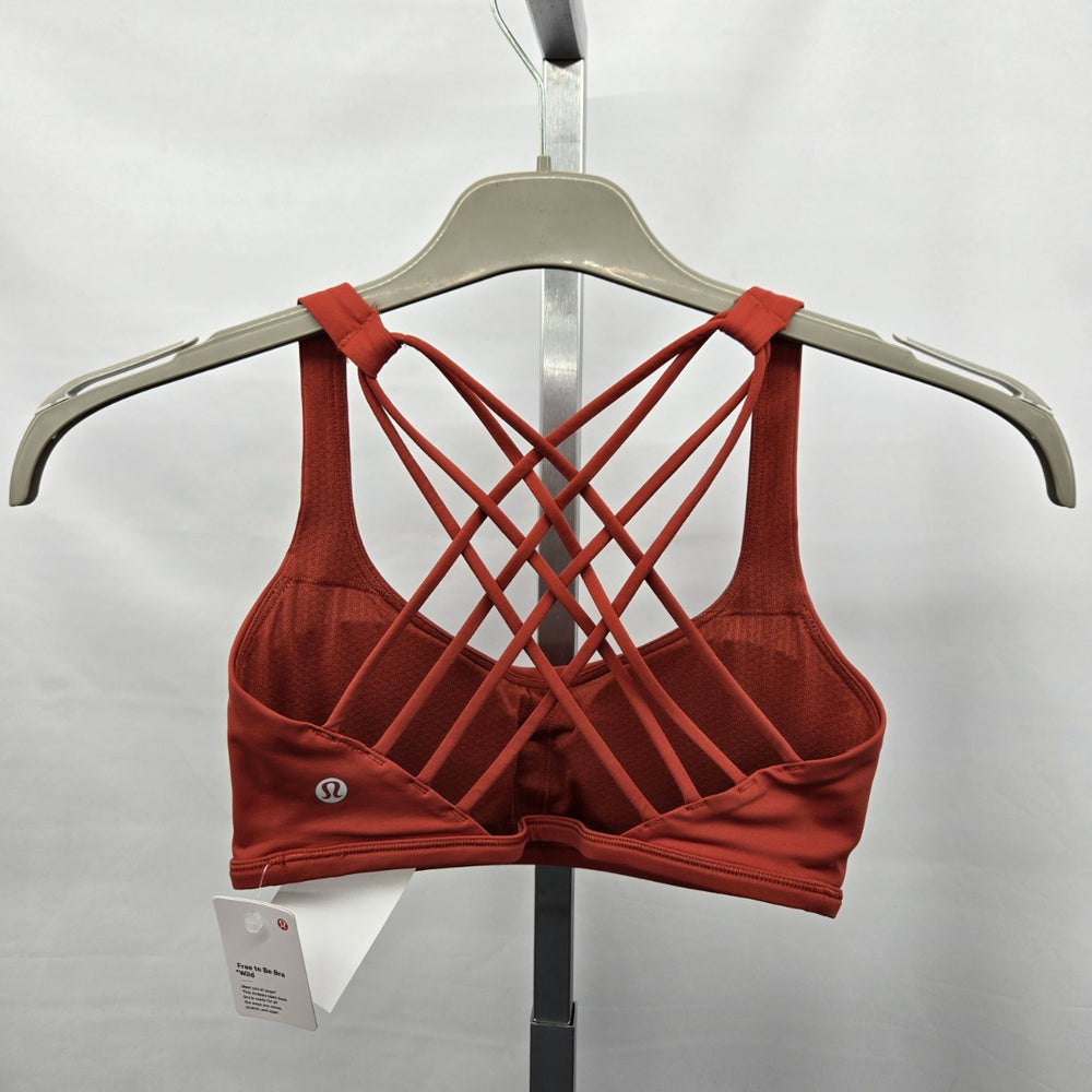 Lululemon Free to Be Bra *Wild Strappy Sports Bra Red/Orange – Size 8