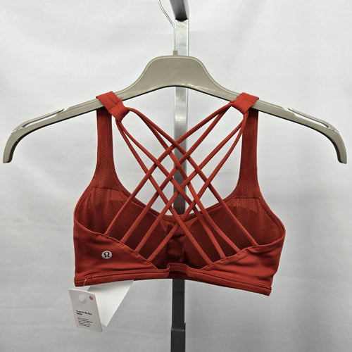 Lululemon Free to Be Bra *Wild Strappy Sports Bra Red/Orange – Size 8
