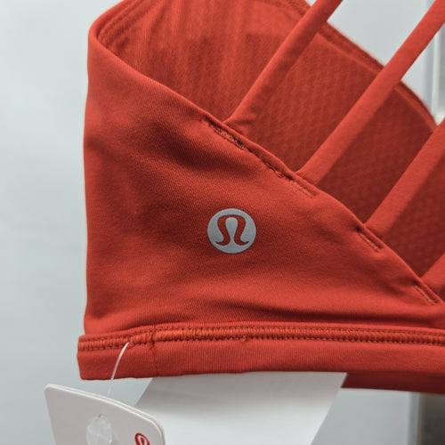 Lululemon Free to Be Bra *Wild Strappy Sports Bra Red/Orange – Size 8