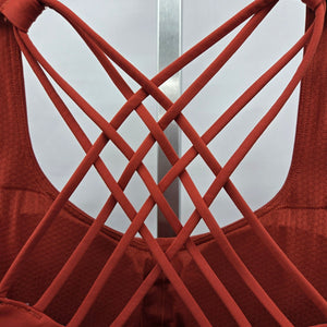 Lululemon Free to Be Bra *Wild Strappy Sports Bra Red/Orange – Size 8