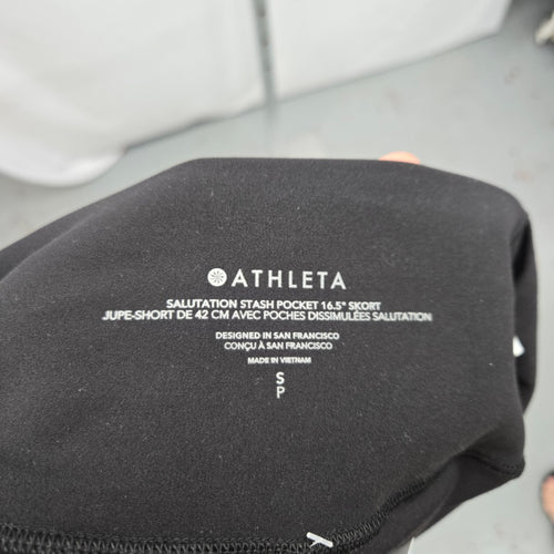 Athleta Salutation Stash Pocket 16.5" Skort Black – Size Small