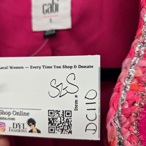 Cabi Ballroom Jacket Pink Tweed Blazer – Size S
