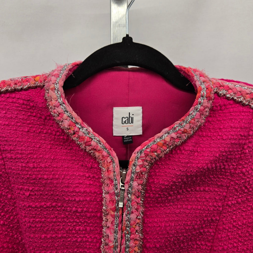Cabi Ballroom Jacket Pink Tweed Blazer – Size S
