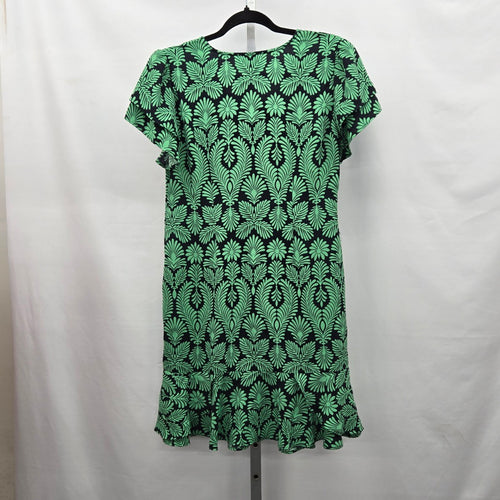 Cabi Palmette Dress Green Navy Palm Print – Size S