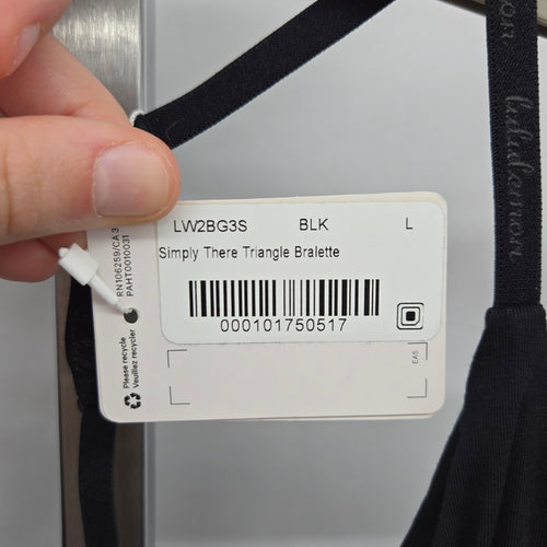 lululemon Simply There Triangle Bralette Black – Size L