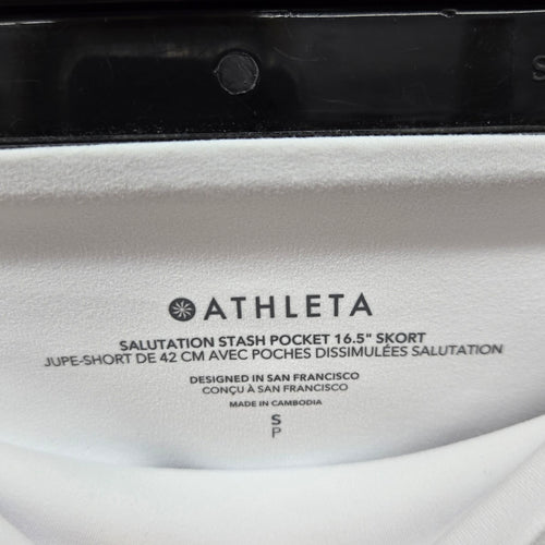 Athleta Salutation Stash Pocket 16.5" Skort White – Size S