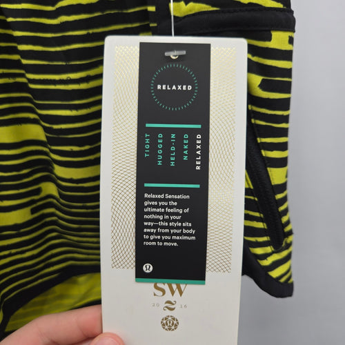 lululemon Tracker Short III *SW Black & Neon Yellow – Size 6