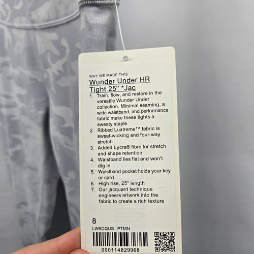 lululemon Wunder Under High-Rise 25" Jacquard Leggings Gray Camo – Size 8