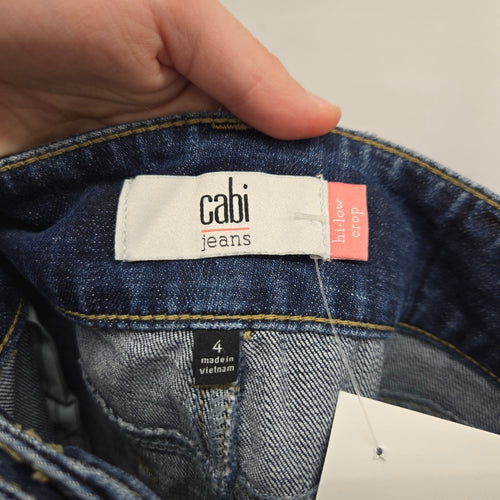 Cabi High-Low Crop Jeans Style 6281 Blue Denim – Size 4